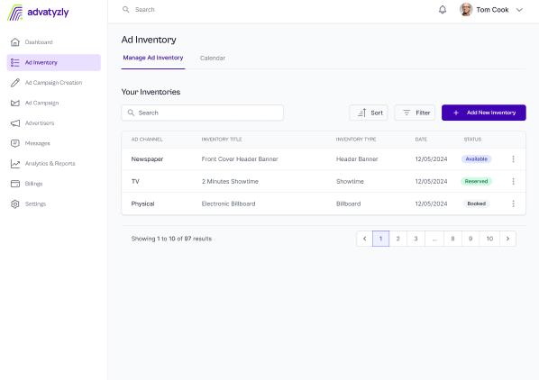 seamless media ad inventory management